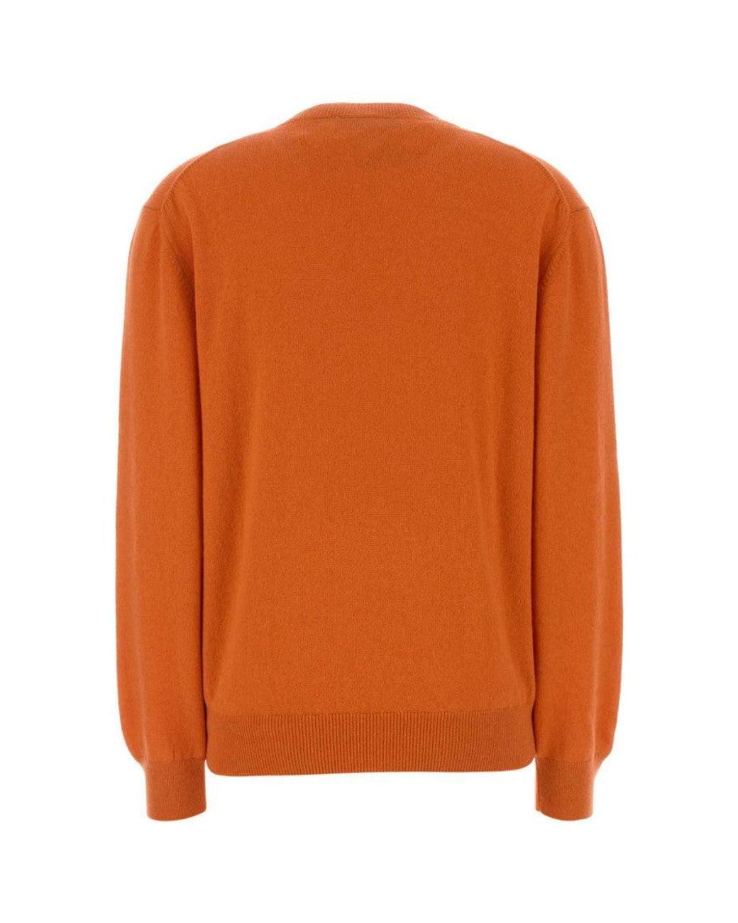 Fendi Orange V Neck Sweater
