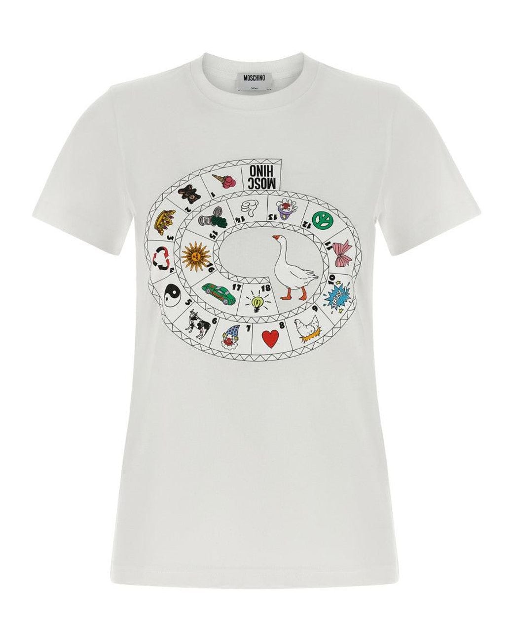 Moschino White Printed T-Shirt