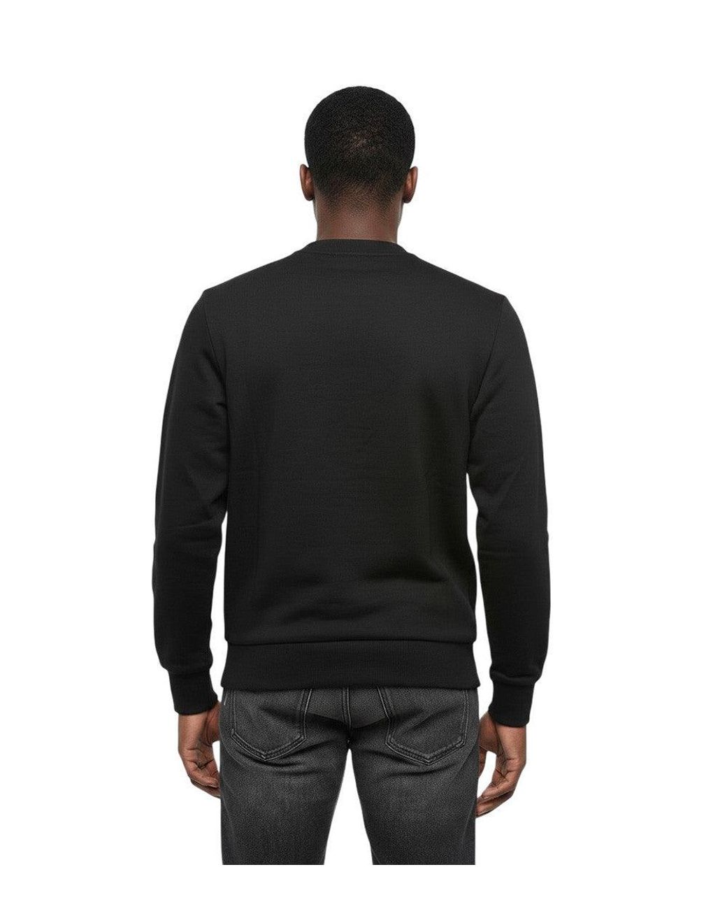 DIESEL Black Crew Neck Sweatshirt for men