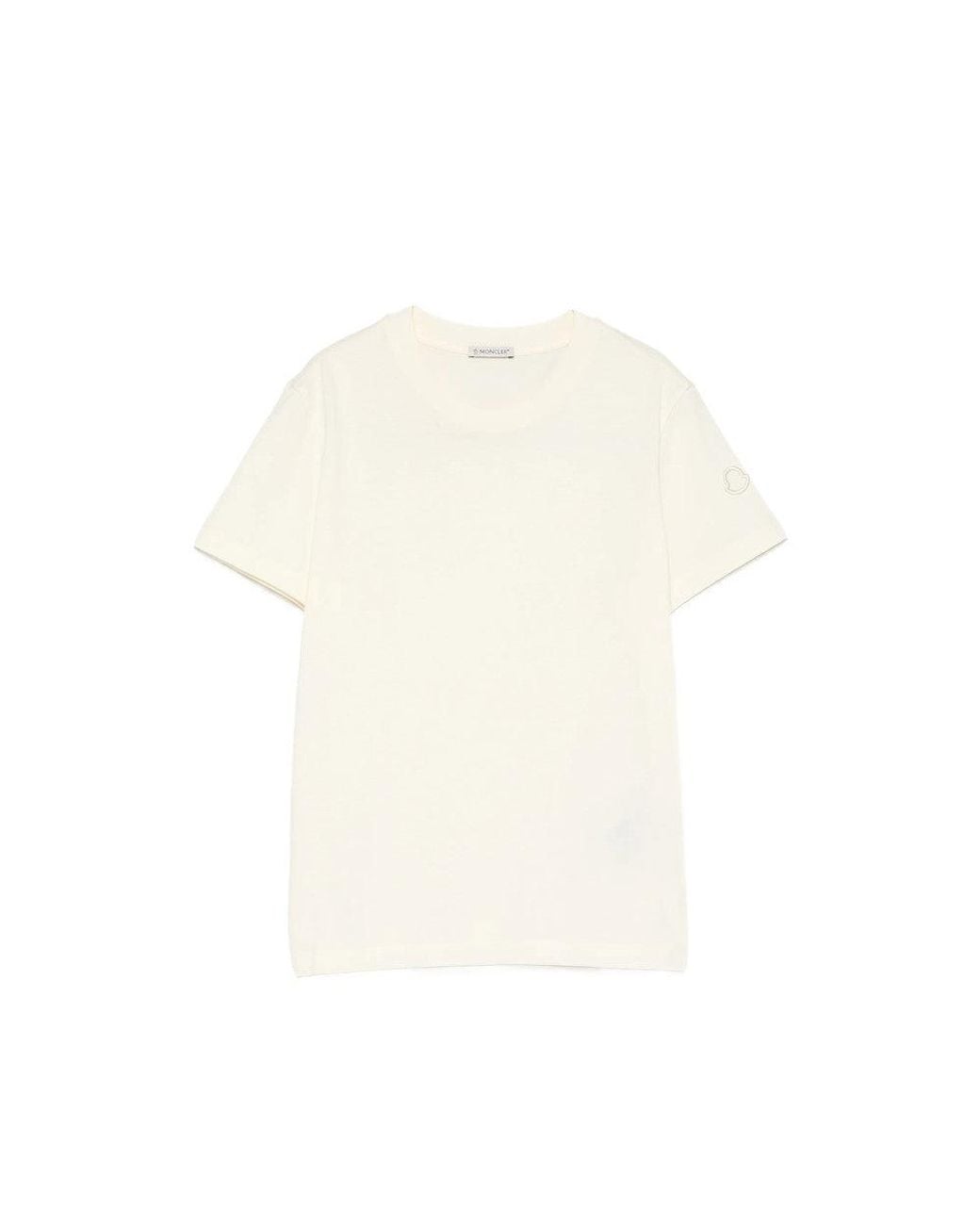 Moncler White Off Crew Neck T-Shirt