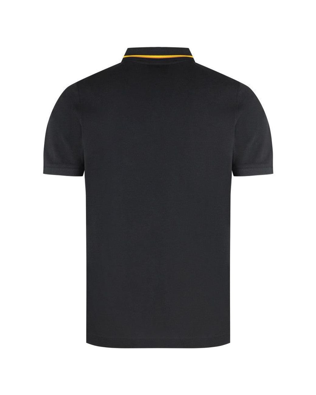 K-Way Black Solid Shirt Collar Polo for men