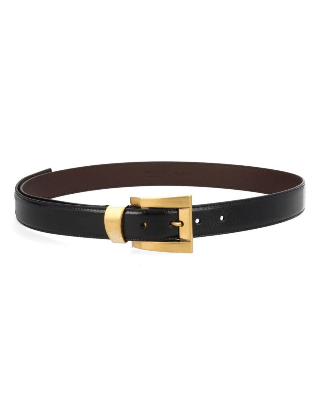 Versace Black Solid Buckle Belt