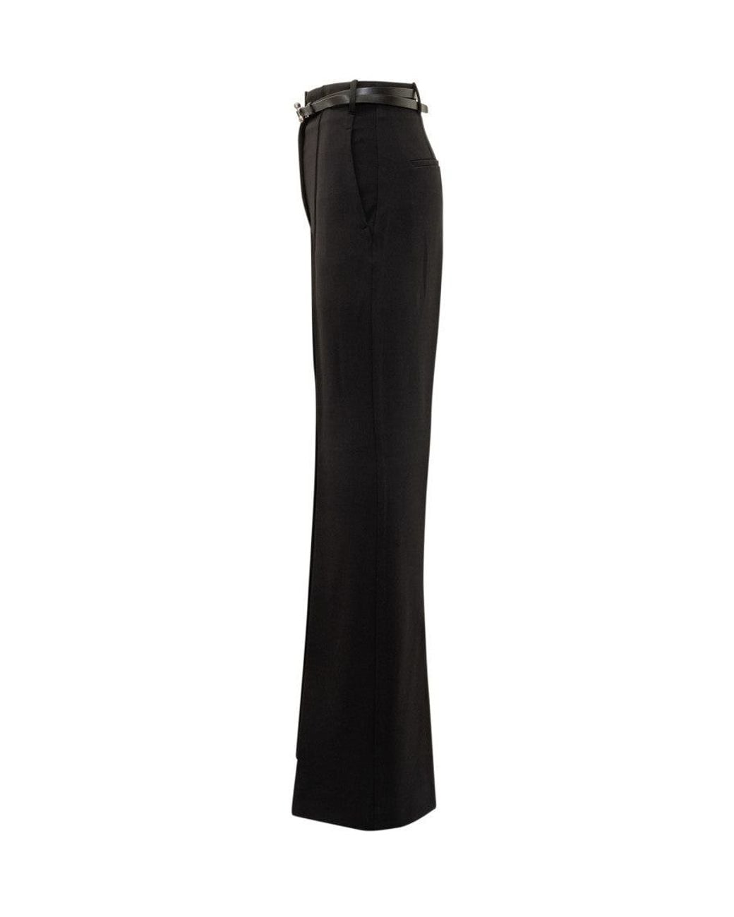 Sportmax Black Straight Flat Front Pants
