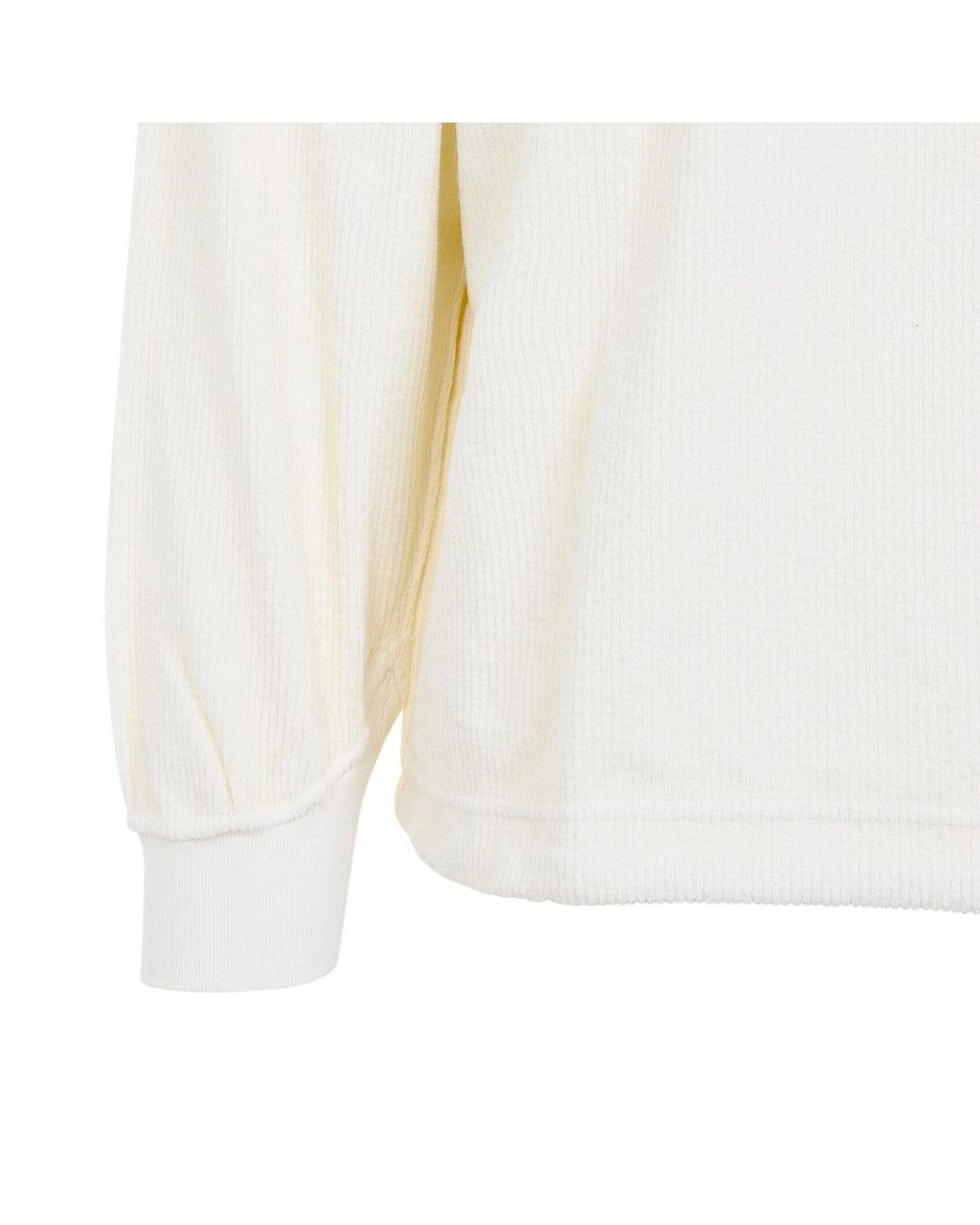 Stone Island White Off Solid Sweatshirt for men