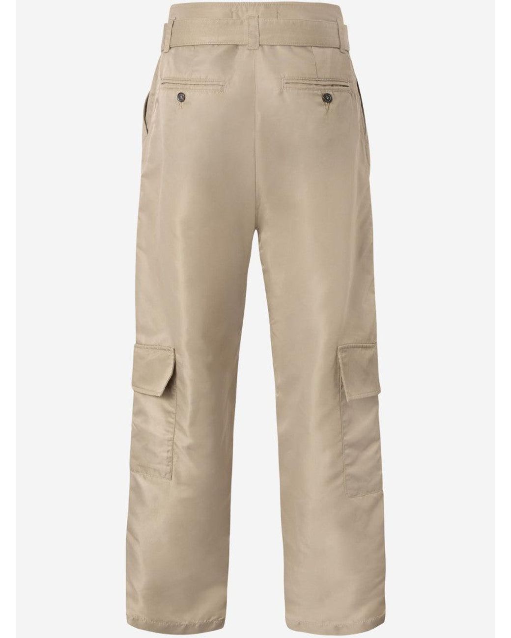 Pinko Natural Stretch Cotton Gabardine Cargo Pants