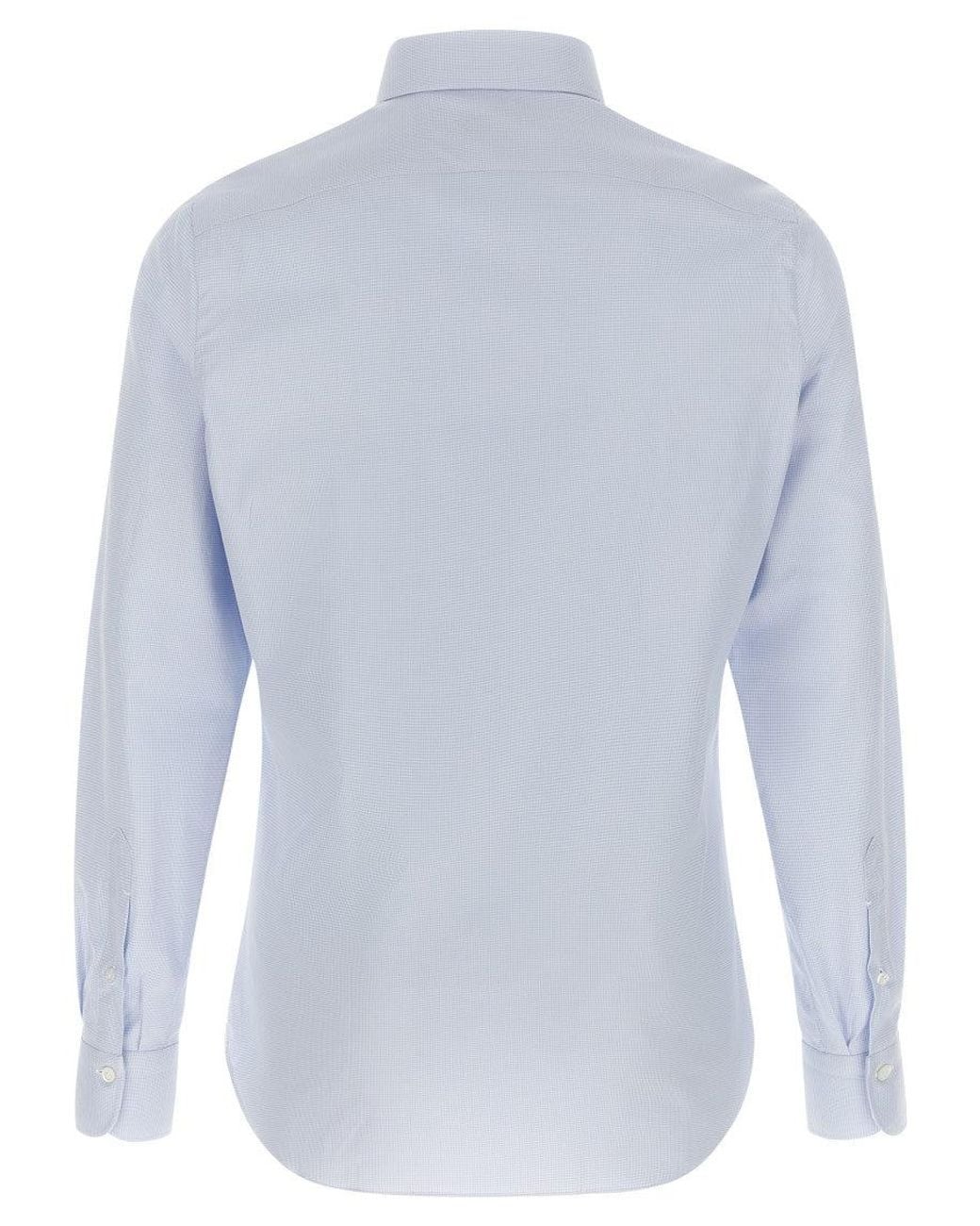 Finamore 1925 Blue Light Regular Shirt for men