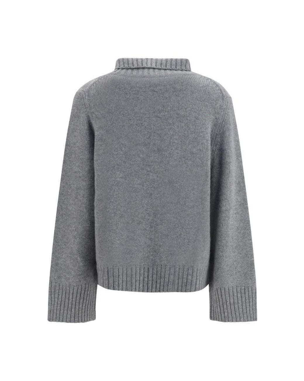 Allude Gray Turtle Neck Sweater