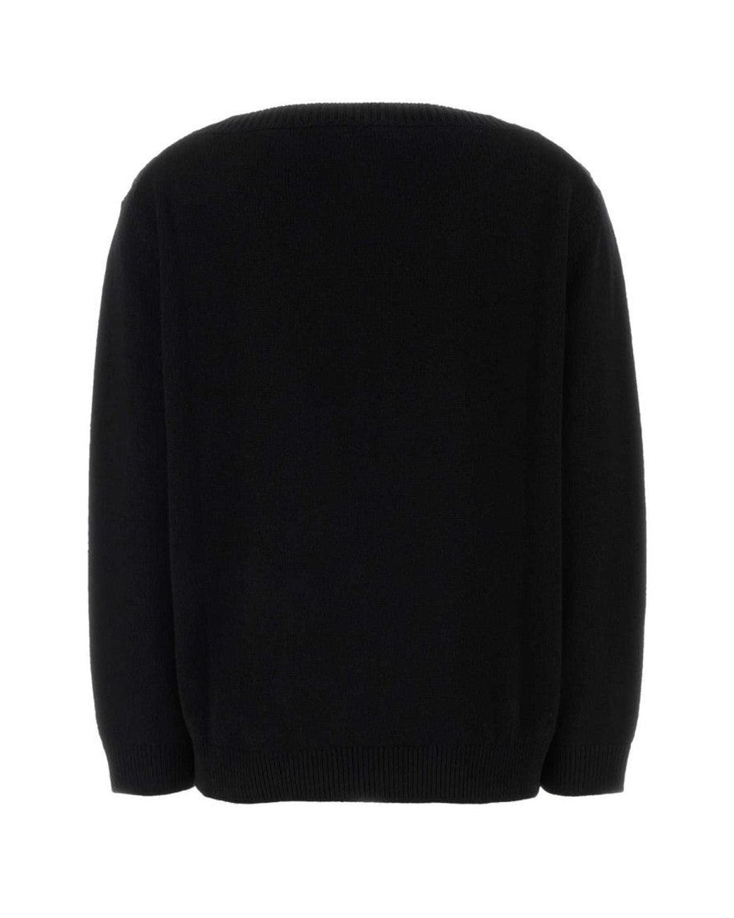 Gucci Black Lace V Neck Sweater