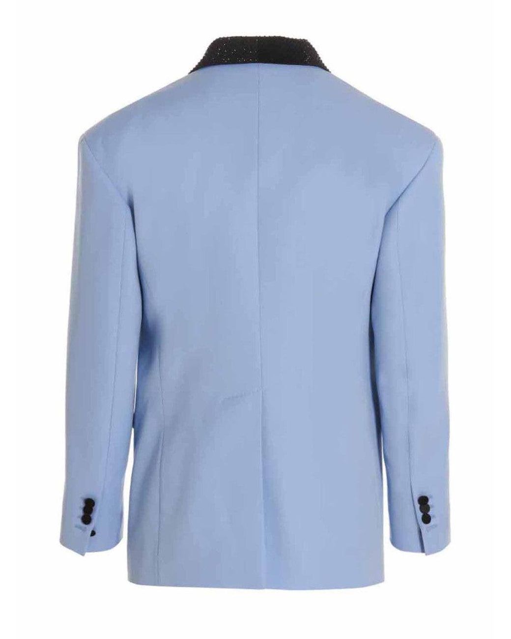DSquared² Blue Embellished Blazer for men