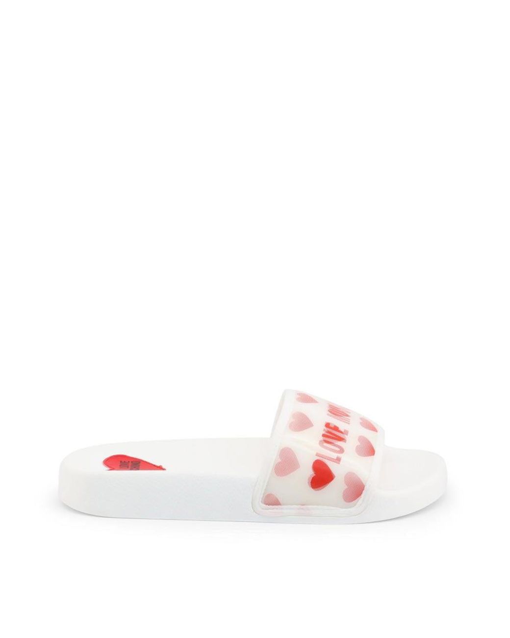 Love Moschino Pink Heart Printed Slippers