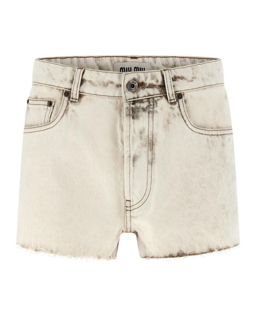 Miu Miu Natural Denim Shorts
