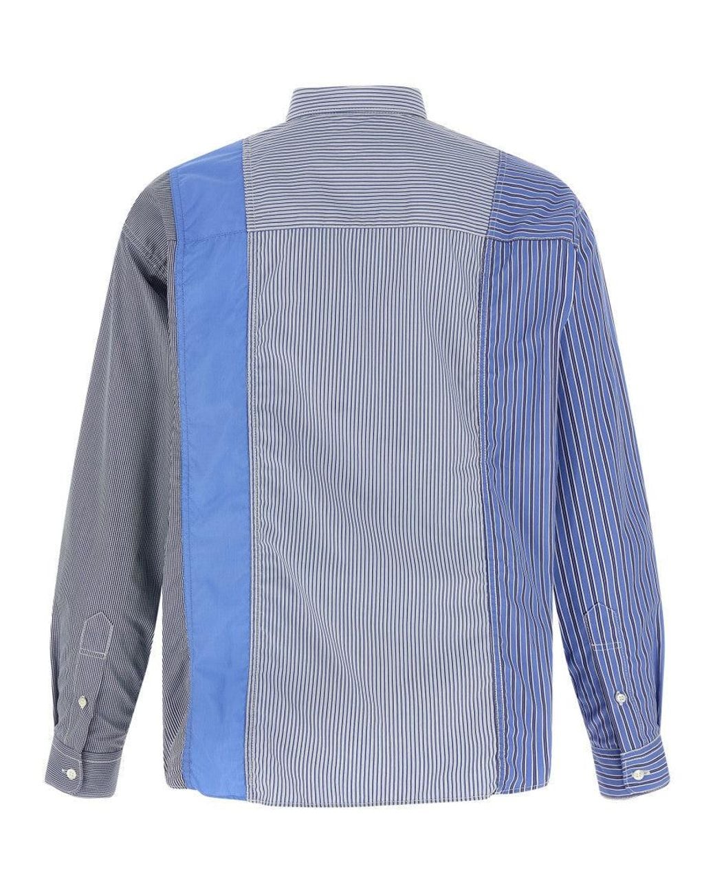 Comme des Garçons Blue Patchwork Shirt for men
