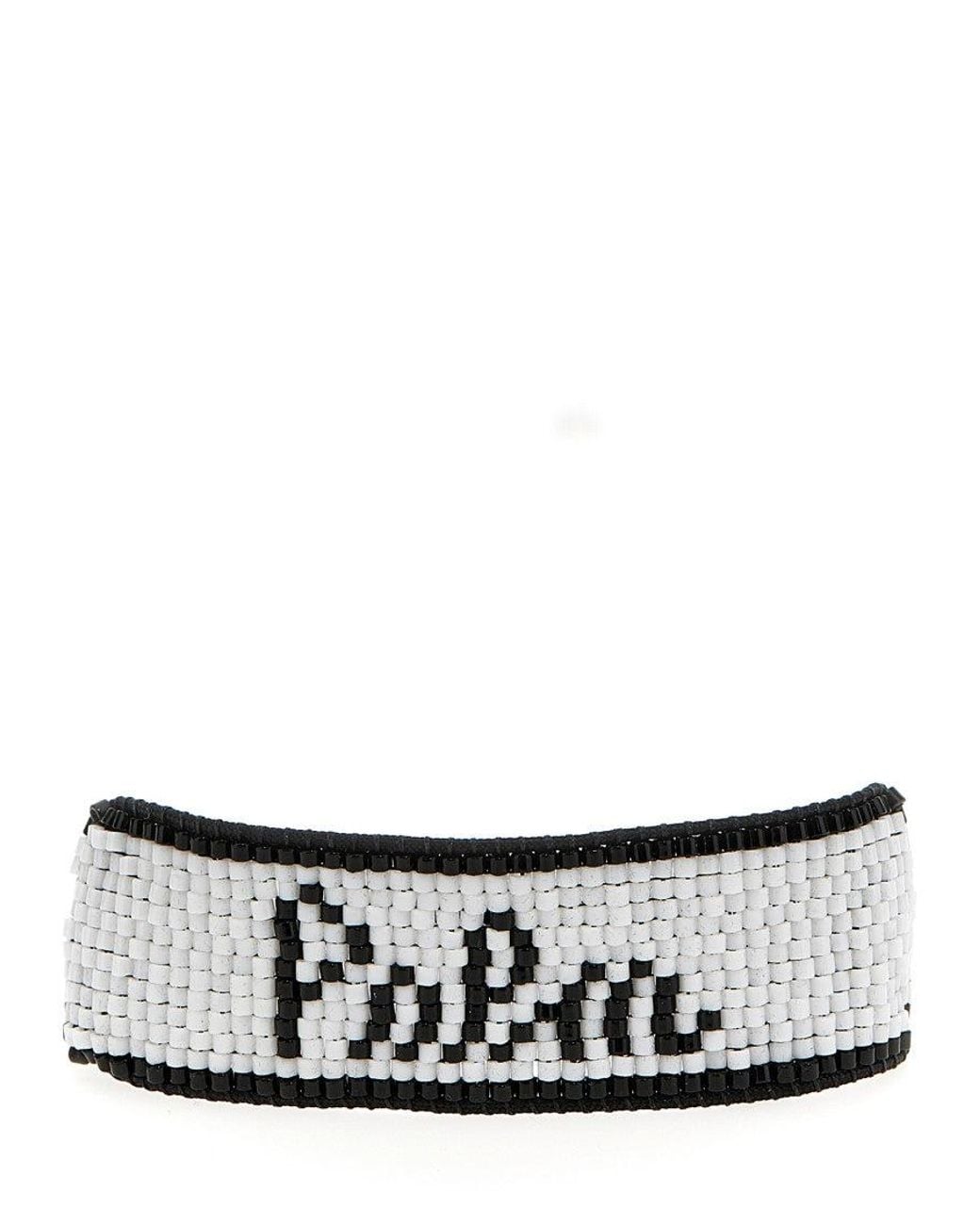 Palm Angels Blackwhite 'Palm Beads' Bracelet