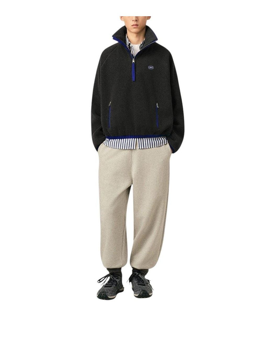 AMI Black Dark Fleece Sweatshirt