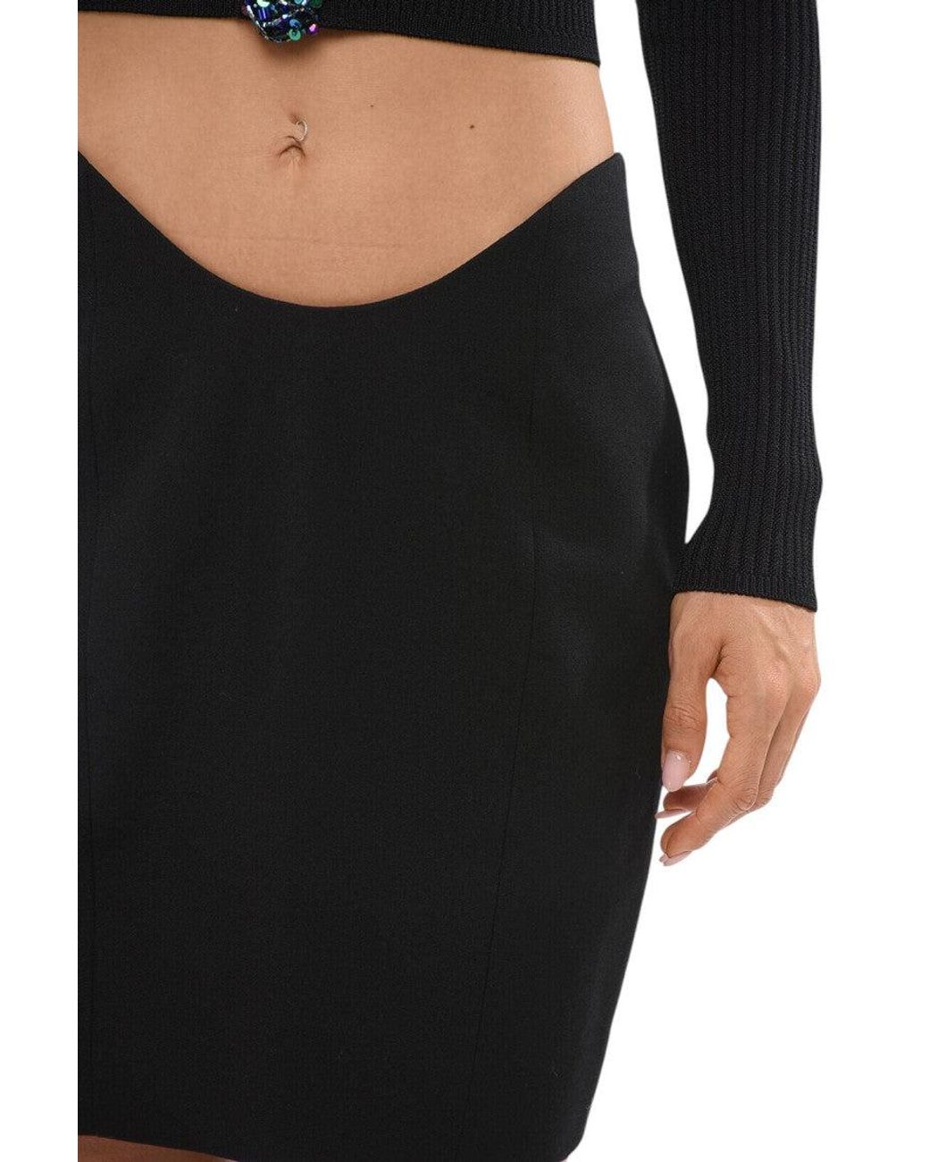 Balmain Black Above Knee Skirt
