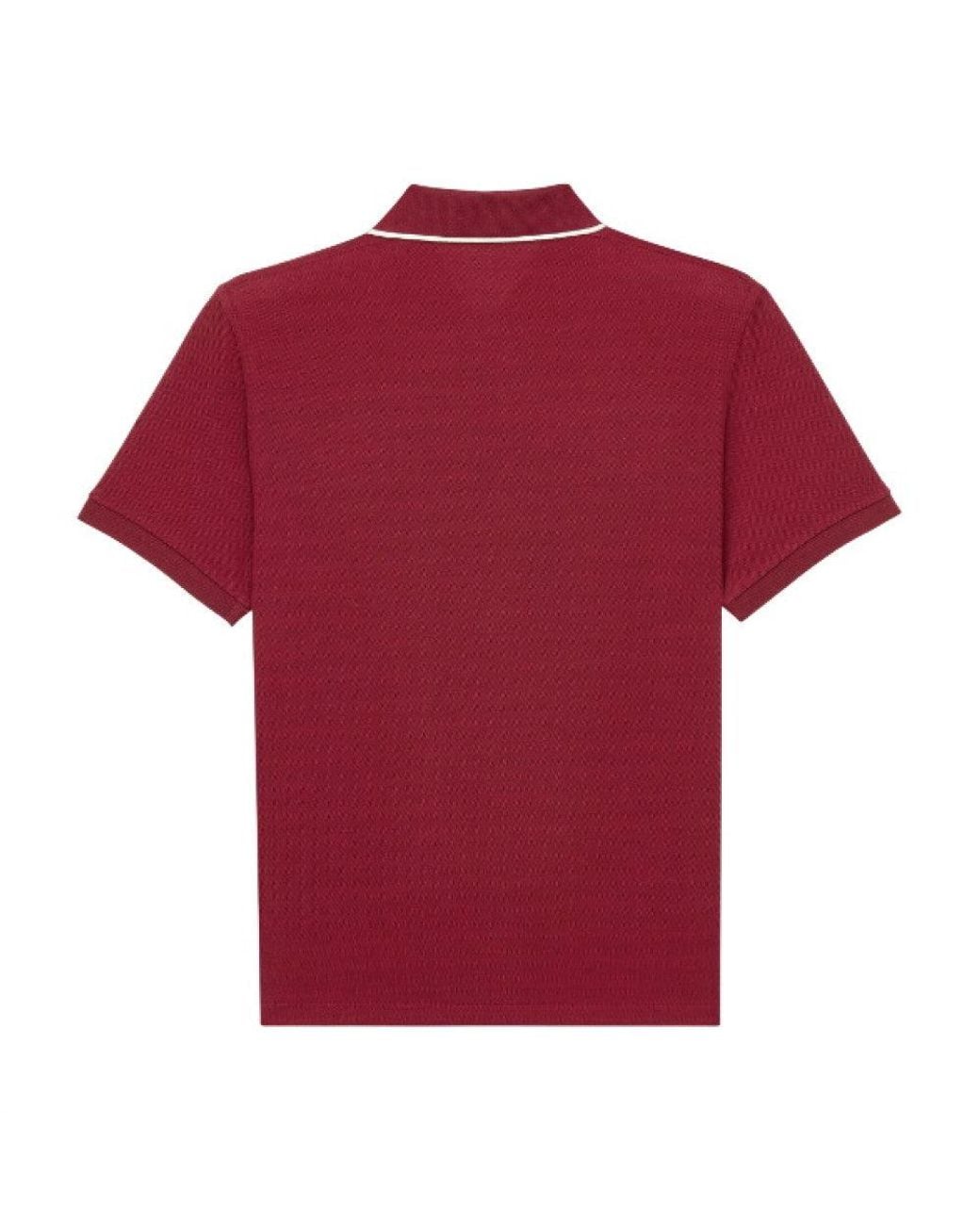 Saint Laurent Red Shirt Collar Polos for men