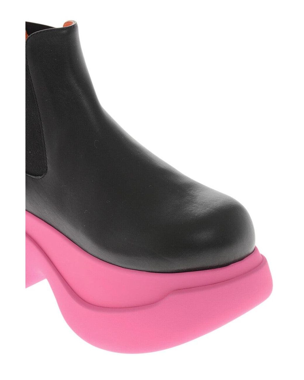 Marni Pink Leather Chelsea Boots