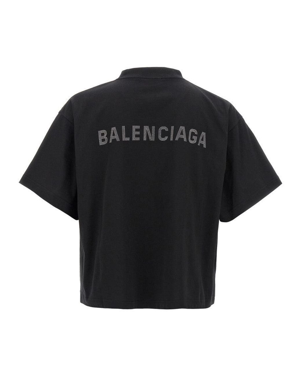 Balenciaga Black Back Strass' T-Shirt
