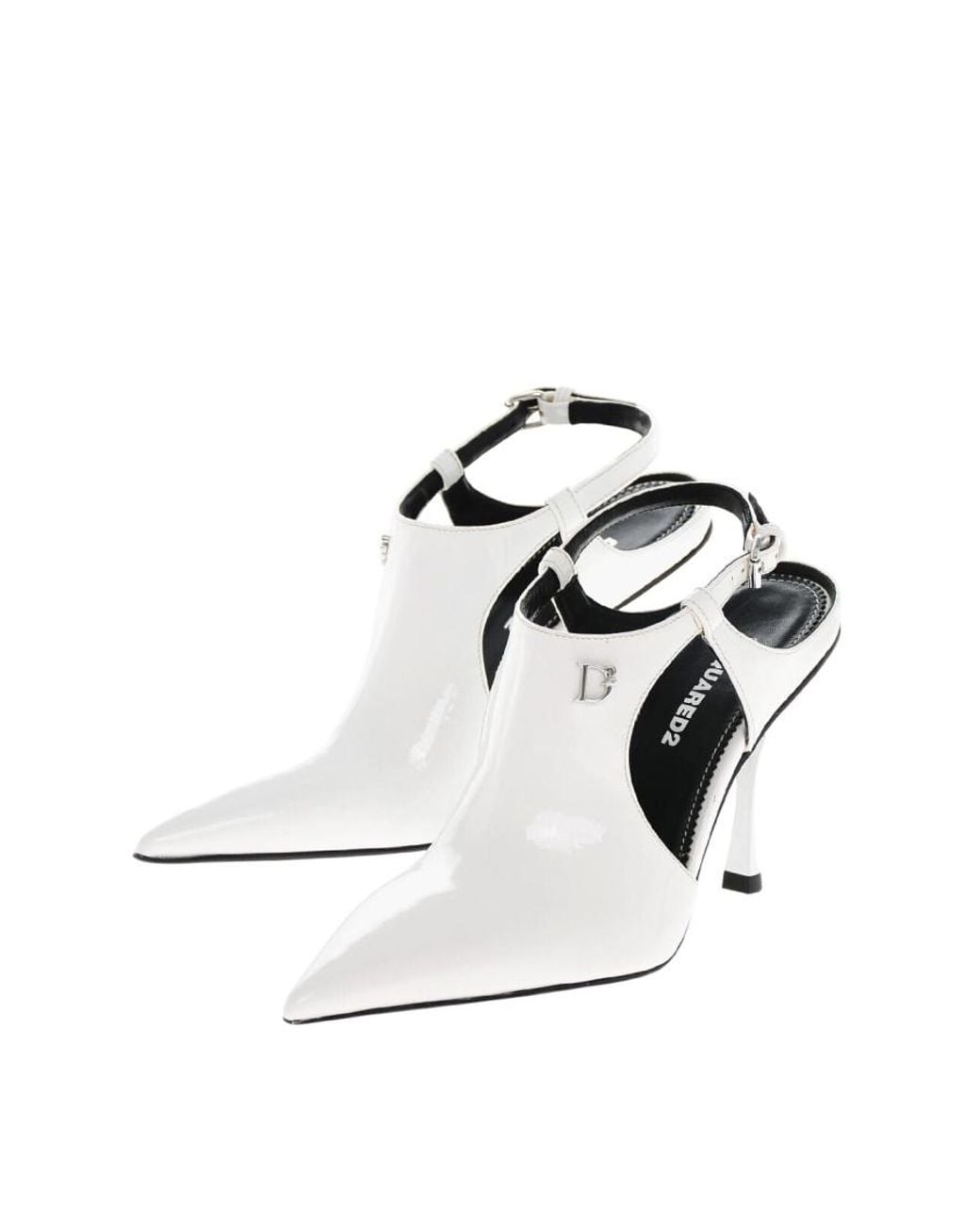 DSquared² White Logo Pumps
