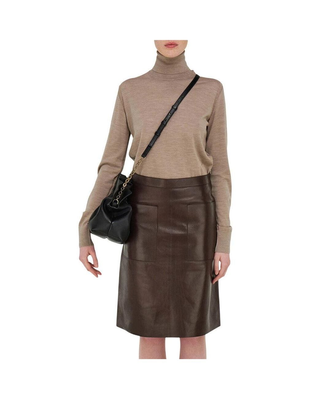 Ferragamo Black Soft Medium Shoulder Bag