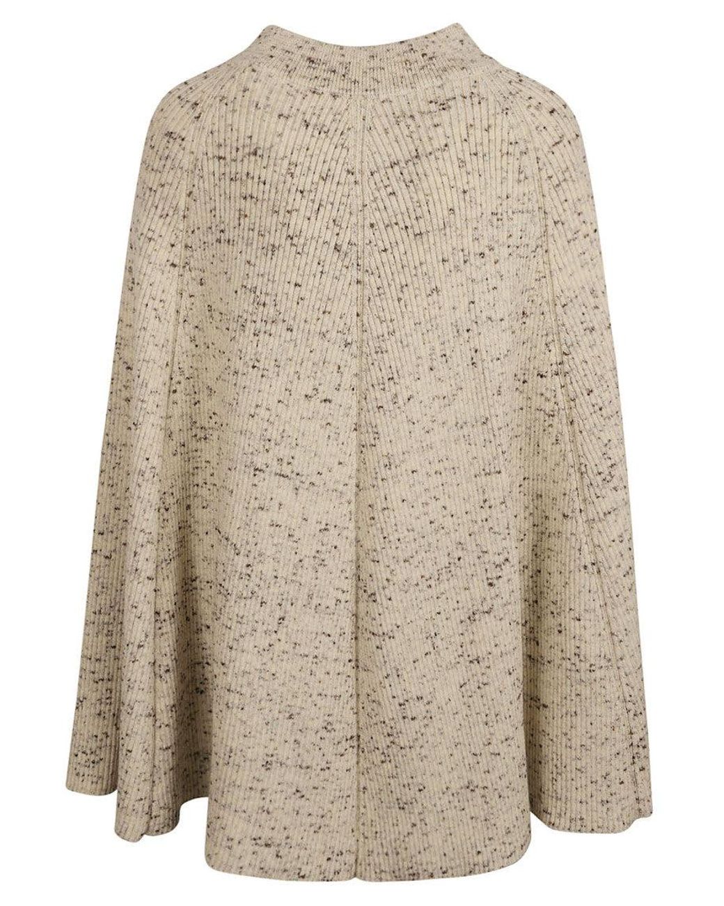 Jil Sander Natural Ribbed-Knit Wool Skirt