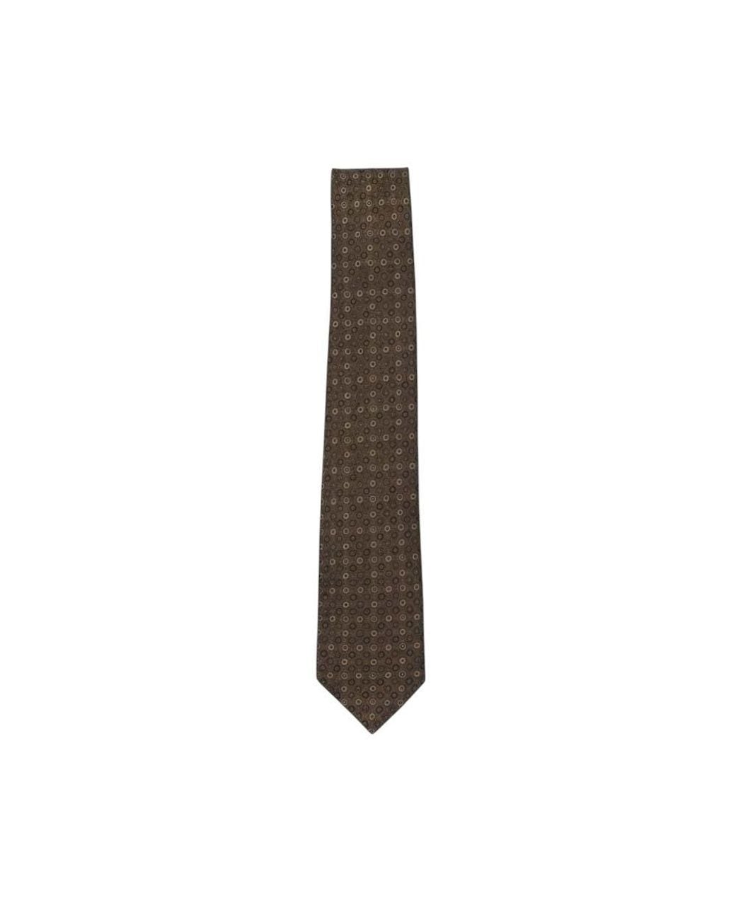 Ferragamo White Geometric Pattern Tie for men