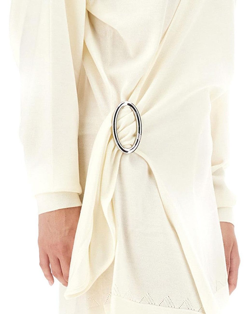 The Attico Natural V Neck Mini Dress