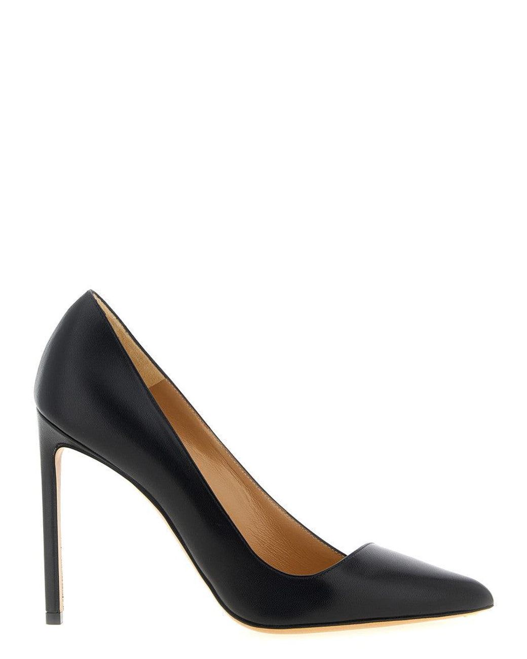 Francesco Russo Black Pointed Toe Pumps