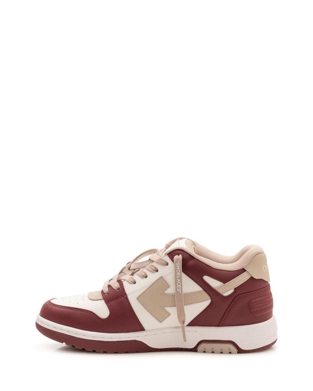 Off-White c/o Virgil Abloh Pink Burgundy Color-Block Sneakers for men