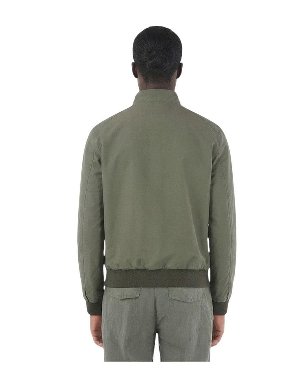 Corneliani Green Mandarin Collar Jacket for men