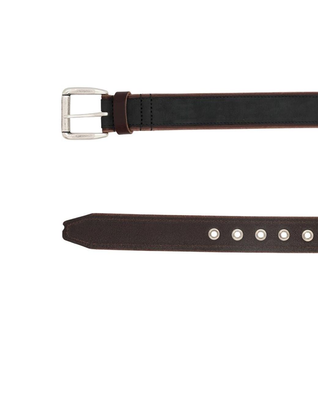 Our Legacy Black Logo Buckle Belt for men