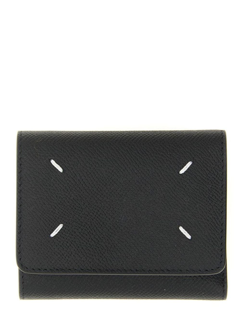 Maison Margiela Black Four Stitches Solid Wallet