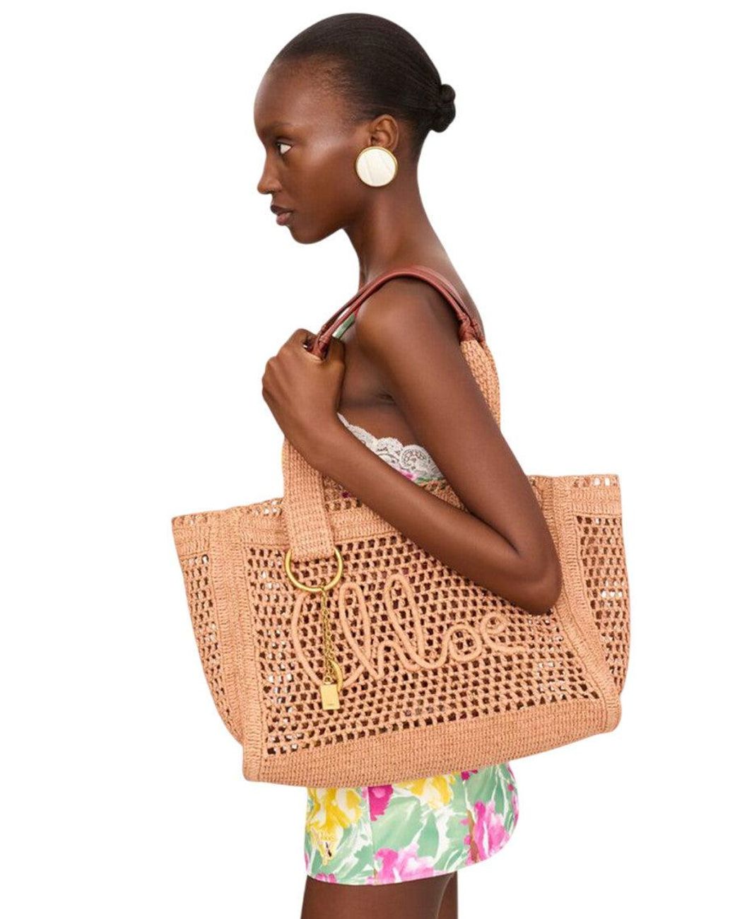 Chloé Pink Summer Banana Large Tote
