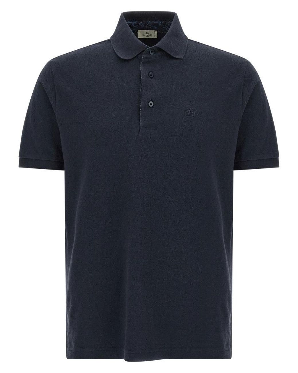Etro Blue 'Pegaso' Polo Shirt for men