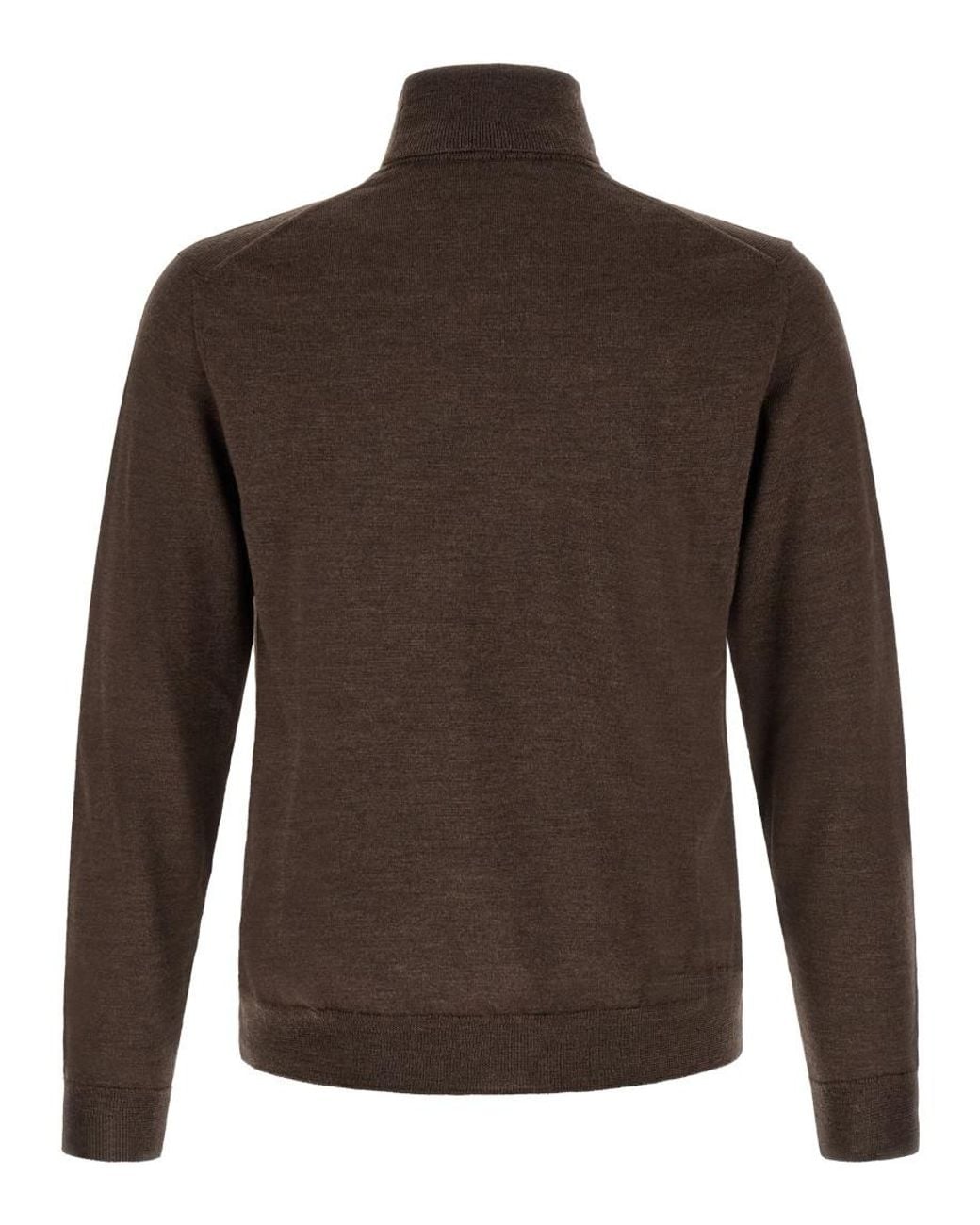Zanone Brown Turtle Neck Sweater for men