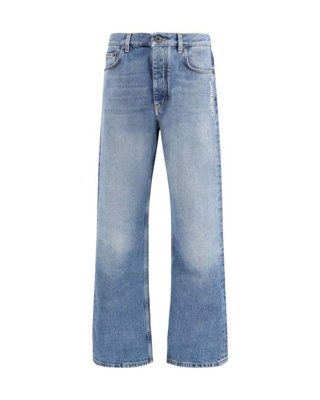 Off-White c/o Virgil Abloh Blue Mid Rise Jeans for men
