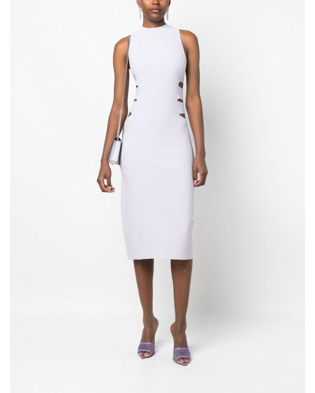 Alaïa White Kintted Midi Dress