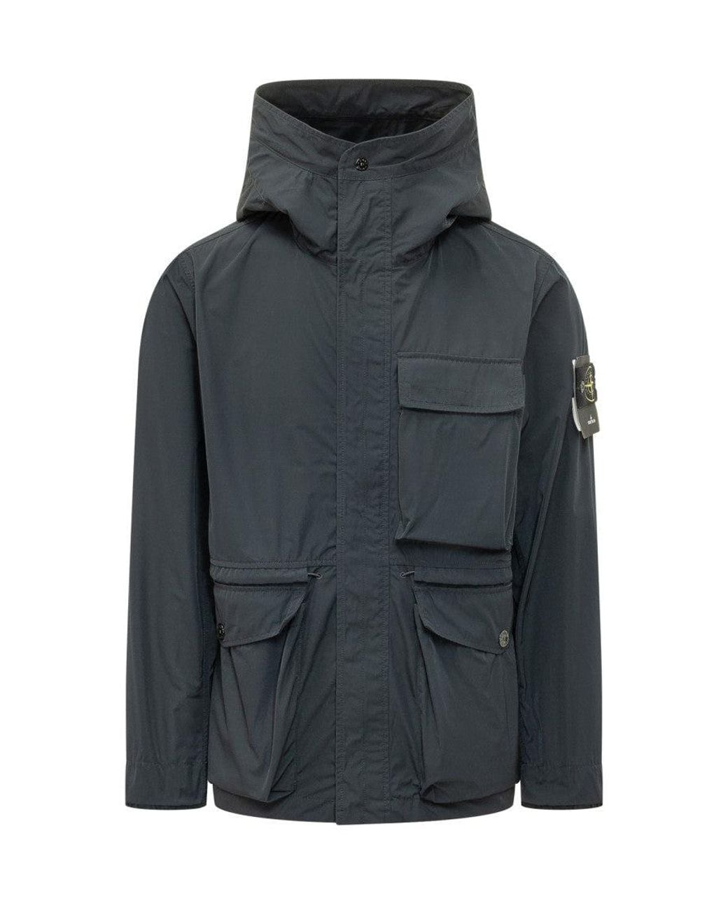 Stone Island Black Dark Solid Hood Jacket for men