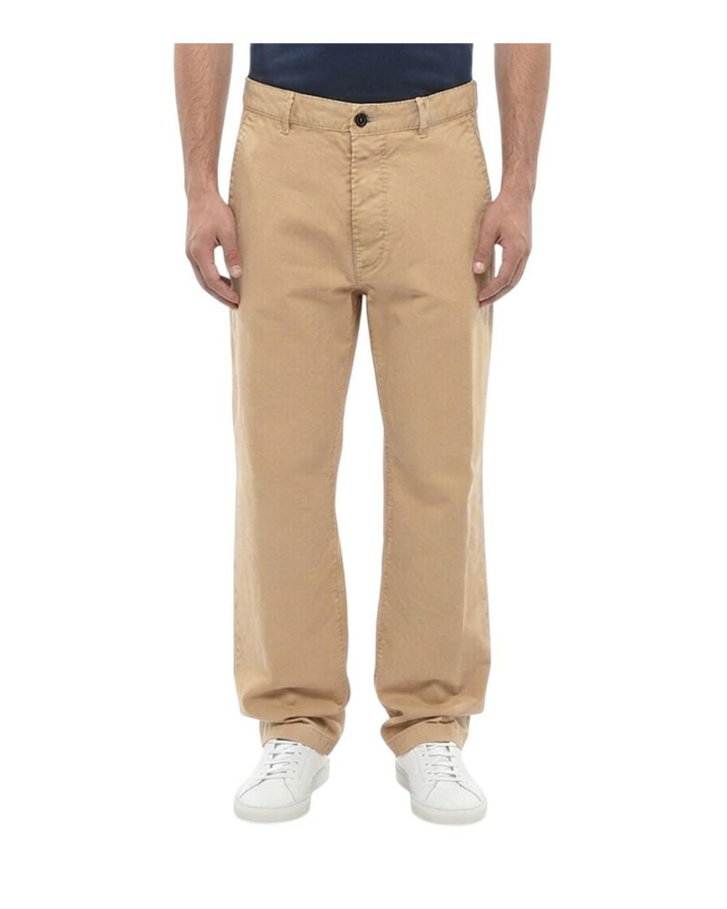 DSquared² Natural Straight Solid Trousers for men