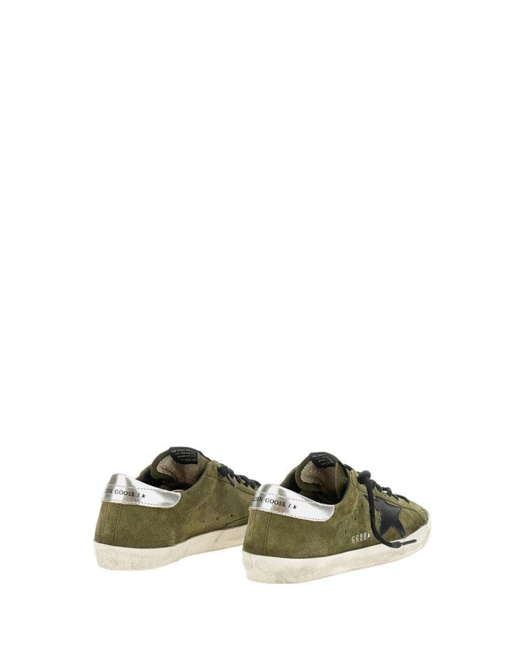 Golden Goose Deluxe Brand Green Color Block Sneakers for men