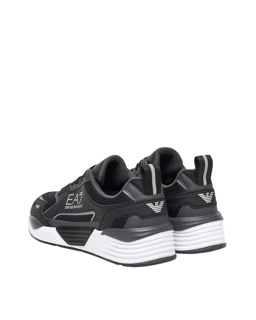 EA7 Blue Side-Logo Sneakers for men