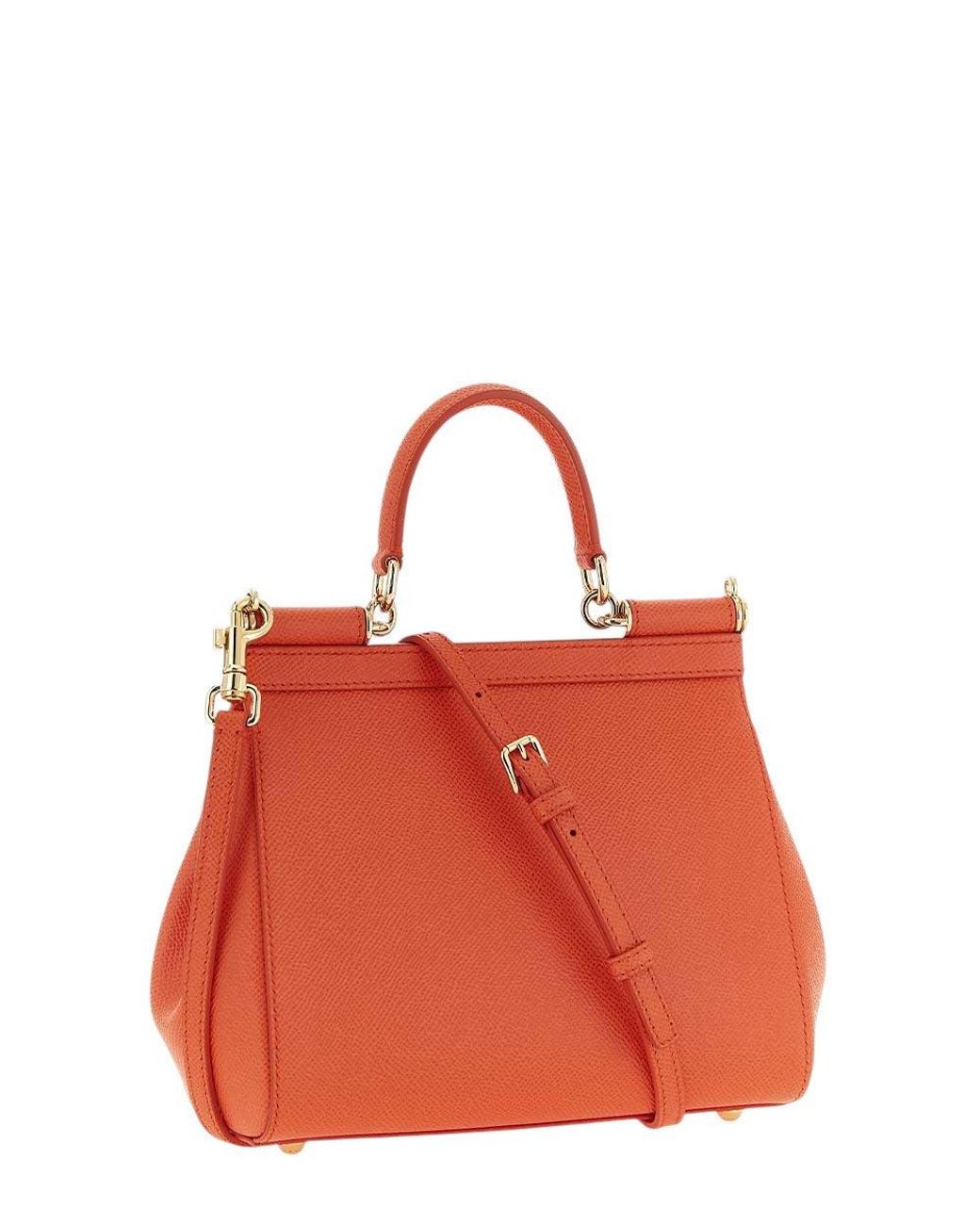 Dolce & Gabbana Red Sicily Medium Satchel