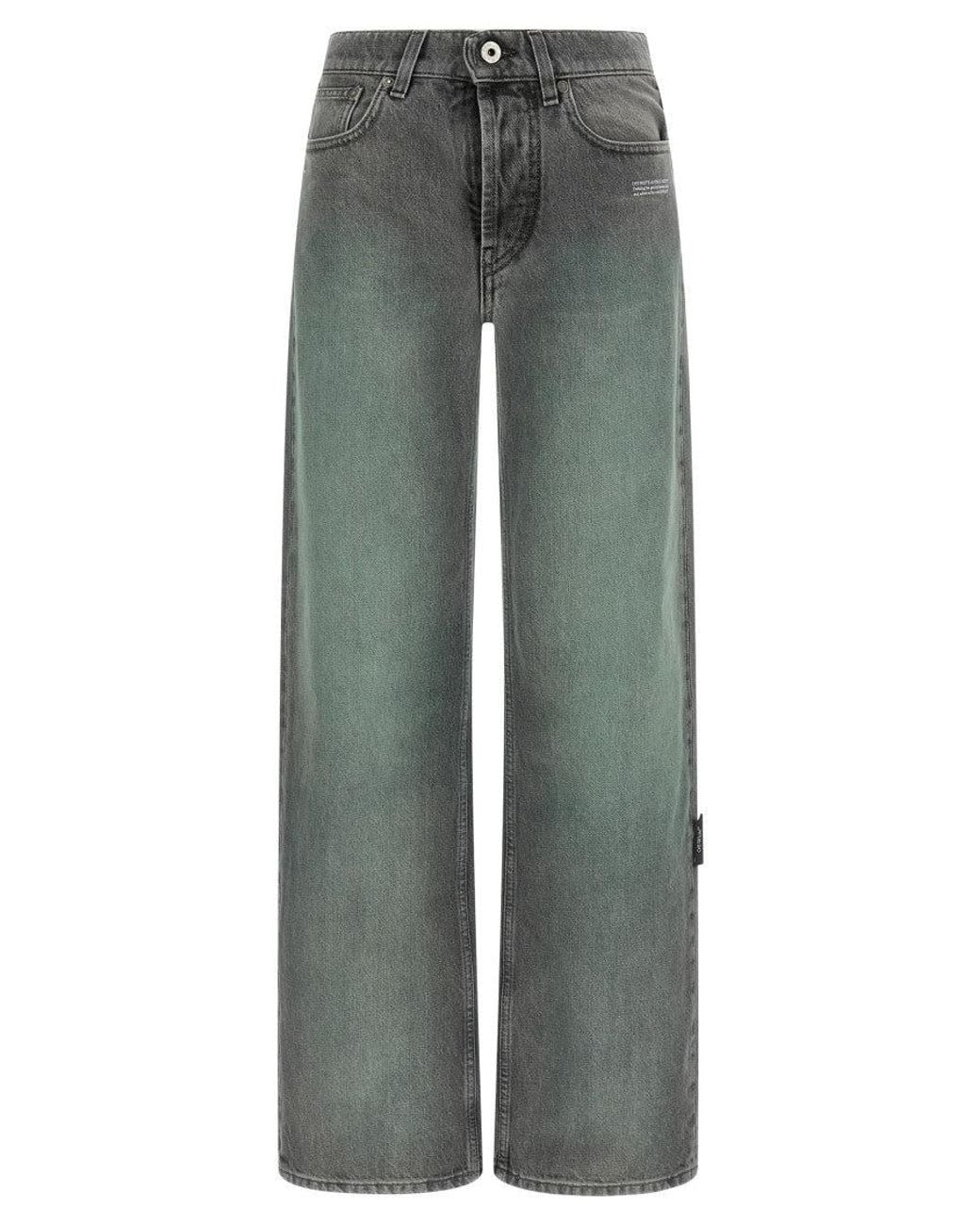 Off-White c/o Virgil Abloh Green Spray Susy Jeans