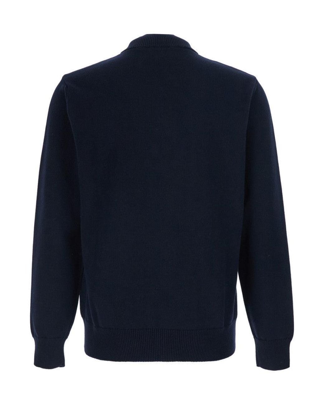 Emporio Armani Blue Regular Logo Sweater for men