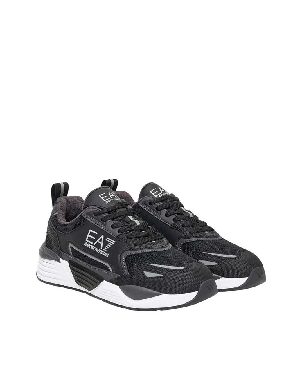EA7 Blue Side-Logo Sneakers for men