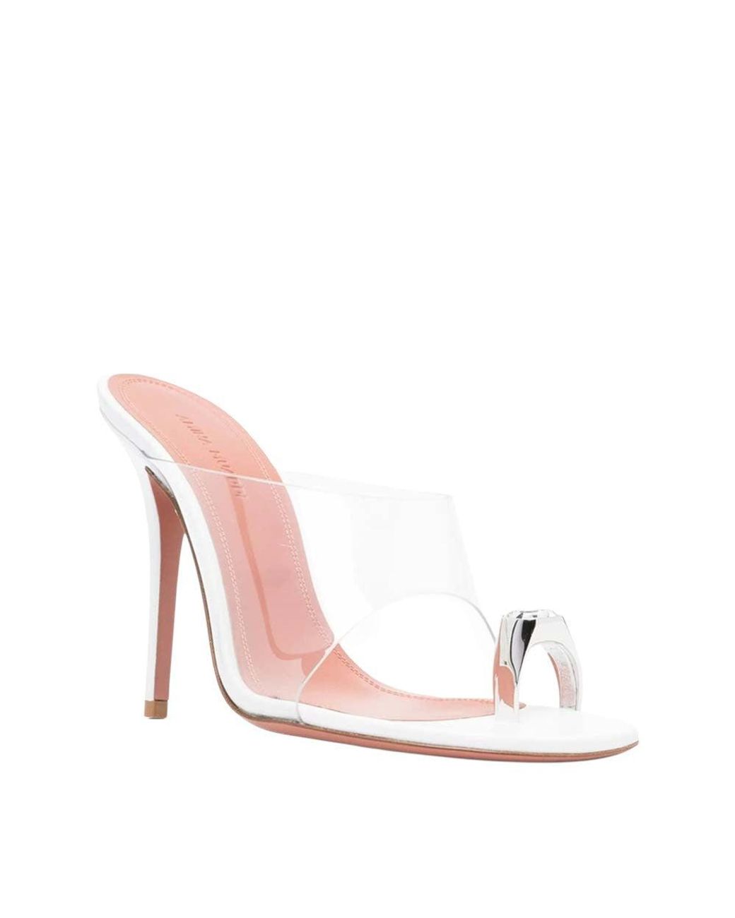 AMINA MUADDI White Slip-On Heels