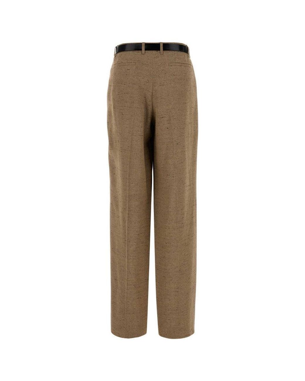 Dolce & Gabbana Natural Relaxed Pleated Pants