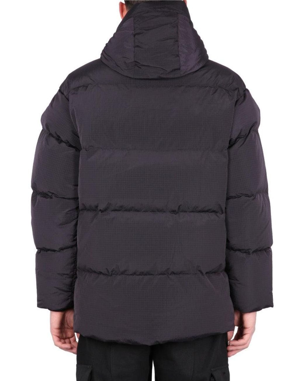 Ienki Ienki Gray Quilted Hood Jacket for men