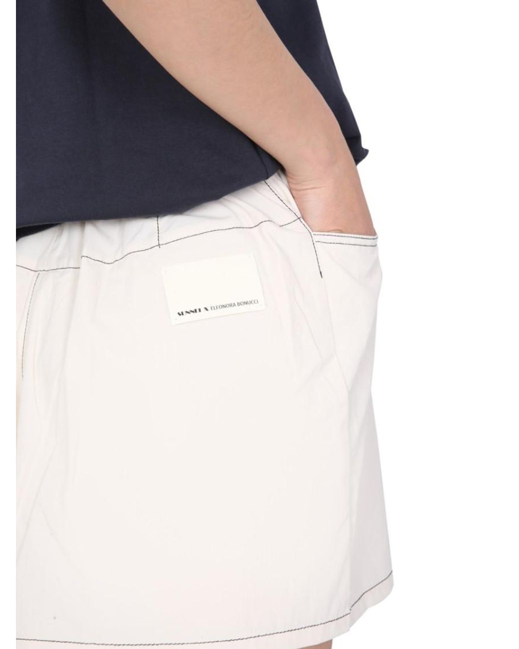 Sunnei White Solid Shorts
