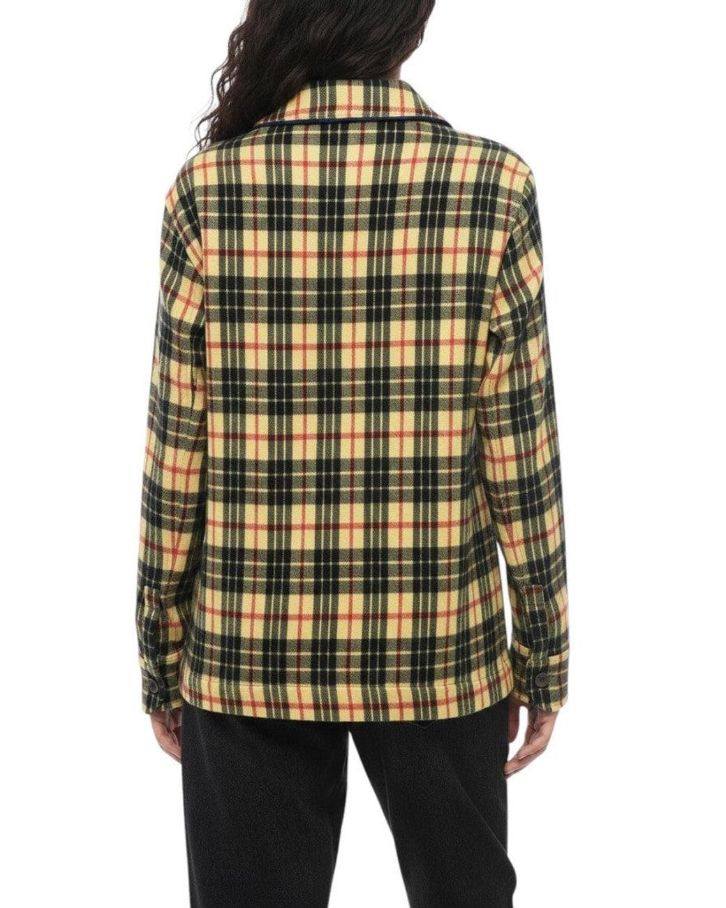 Pierre Louis Mascia Yellow Regular Checks Shirt